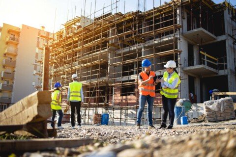 Modern residential and commercial construction in the USA